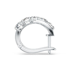 Sterling Silver Semi Mount Earrings Setting Oval OV 5X3mm with White Topaz Syzjewelry