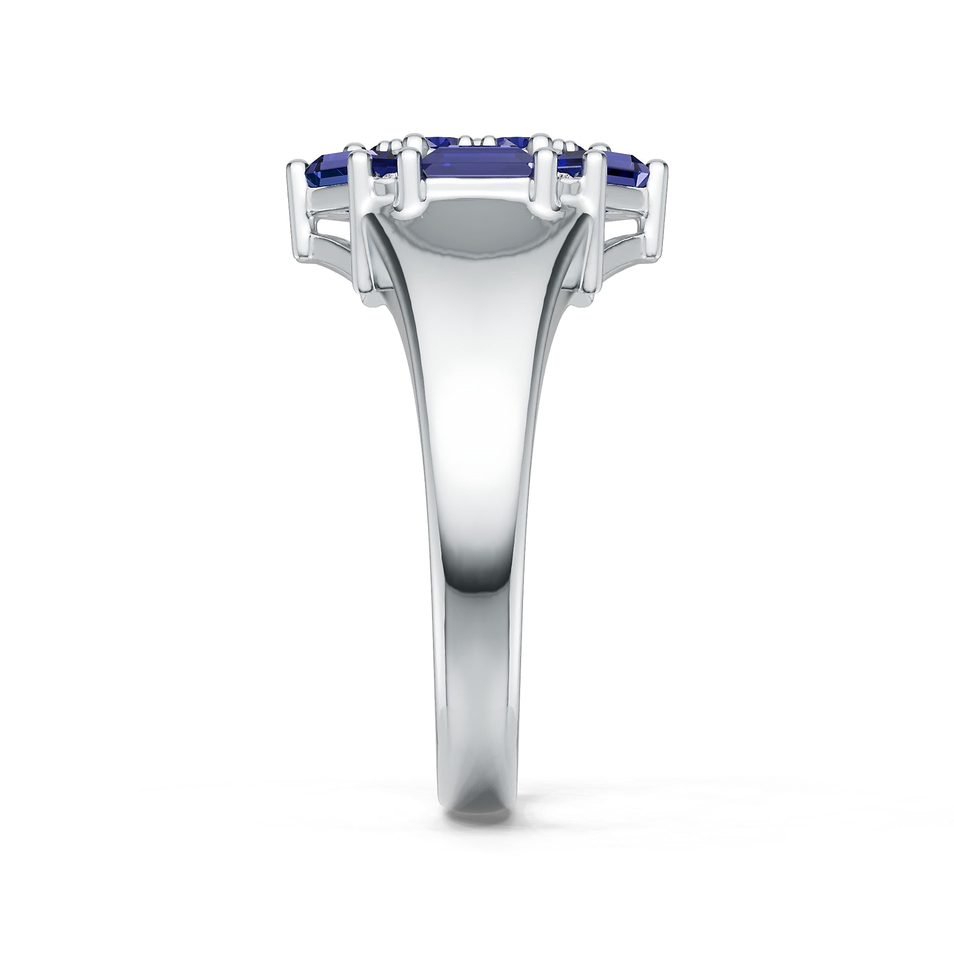 Platinum Semi Mount Ring Setting Round Ro 4x2mm Syz Jewelry