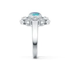 Sterling Silver Semi Mount Ring Setting Oval OV 8X6mm Cabochon DHJ