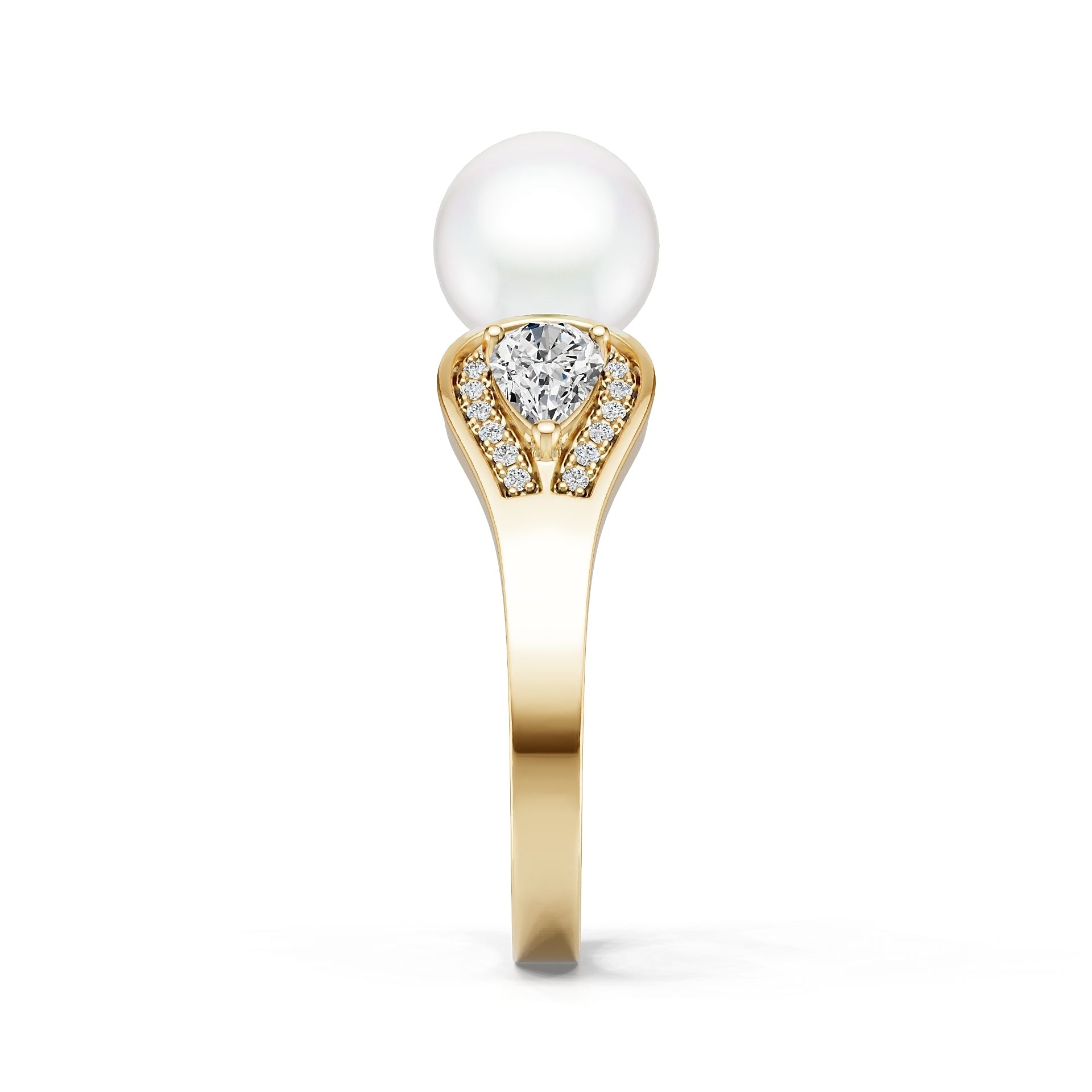 18K Gold Semi Mount Ring Setting Round Ro 9x9mm Diamond Accent Syz Jewelry