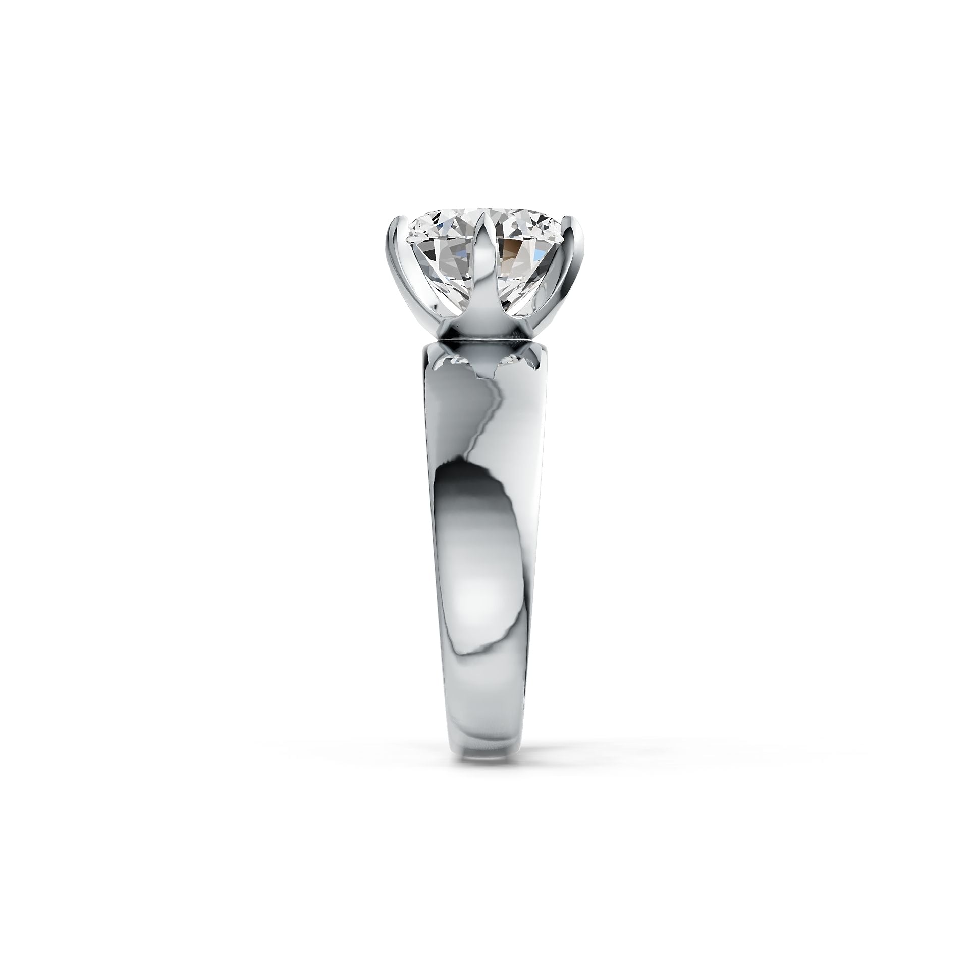 Platinum Semi Mount Ring Setting Round RD 10x10mm Solitaire DHJ