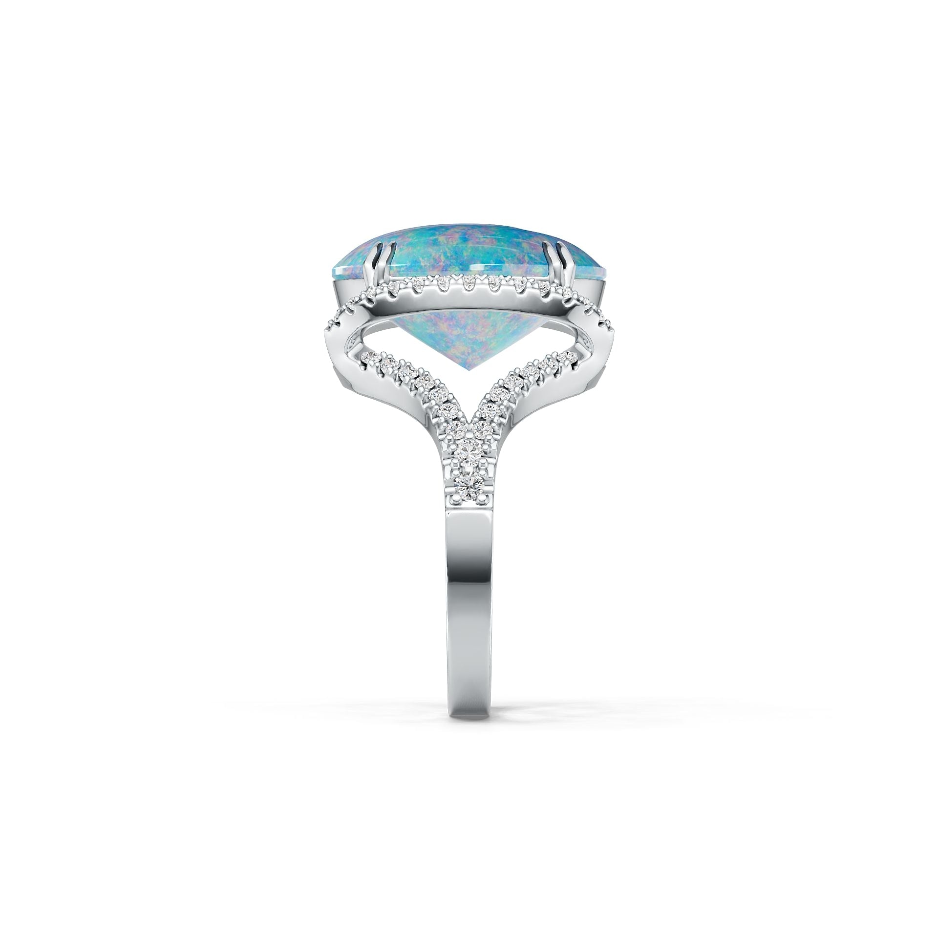 Sterling Silver Semi Mount Ring Setting Oval OV 16X12mm White Topaz DHJ