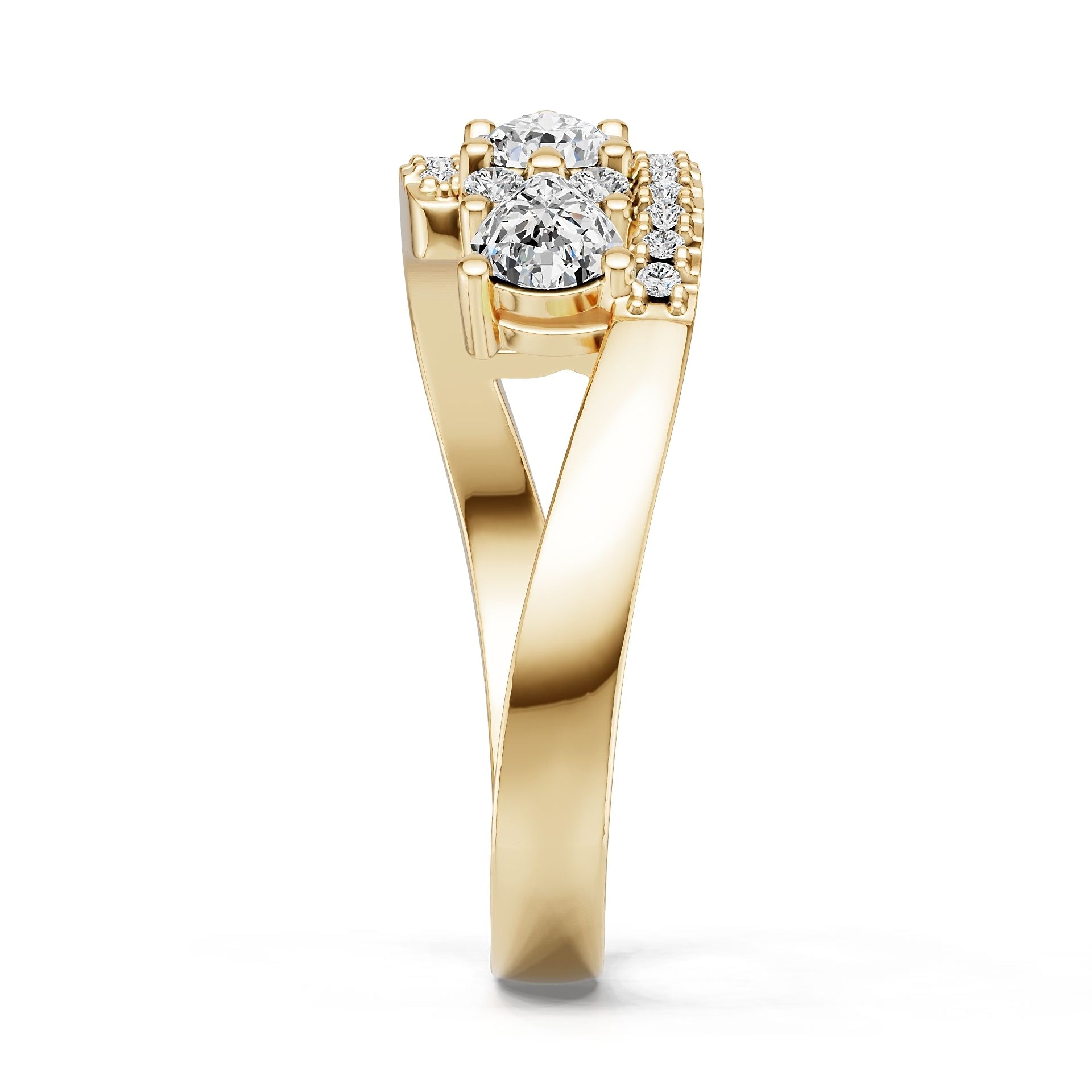 18K Gold Semi Mount Ring Setting Pear Pe 5x4mm Syz Jewelry
