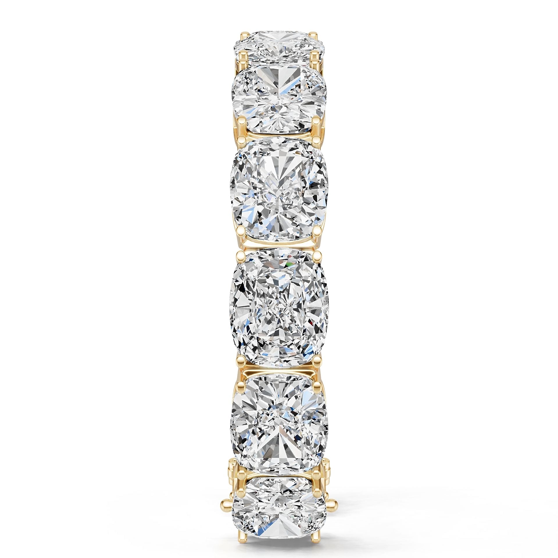 10K Gold Semi Mount Bracelet Setting Cushion Cu 12x12mm Moissanite Accent Syz Jewelry