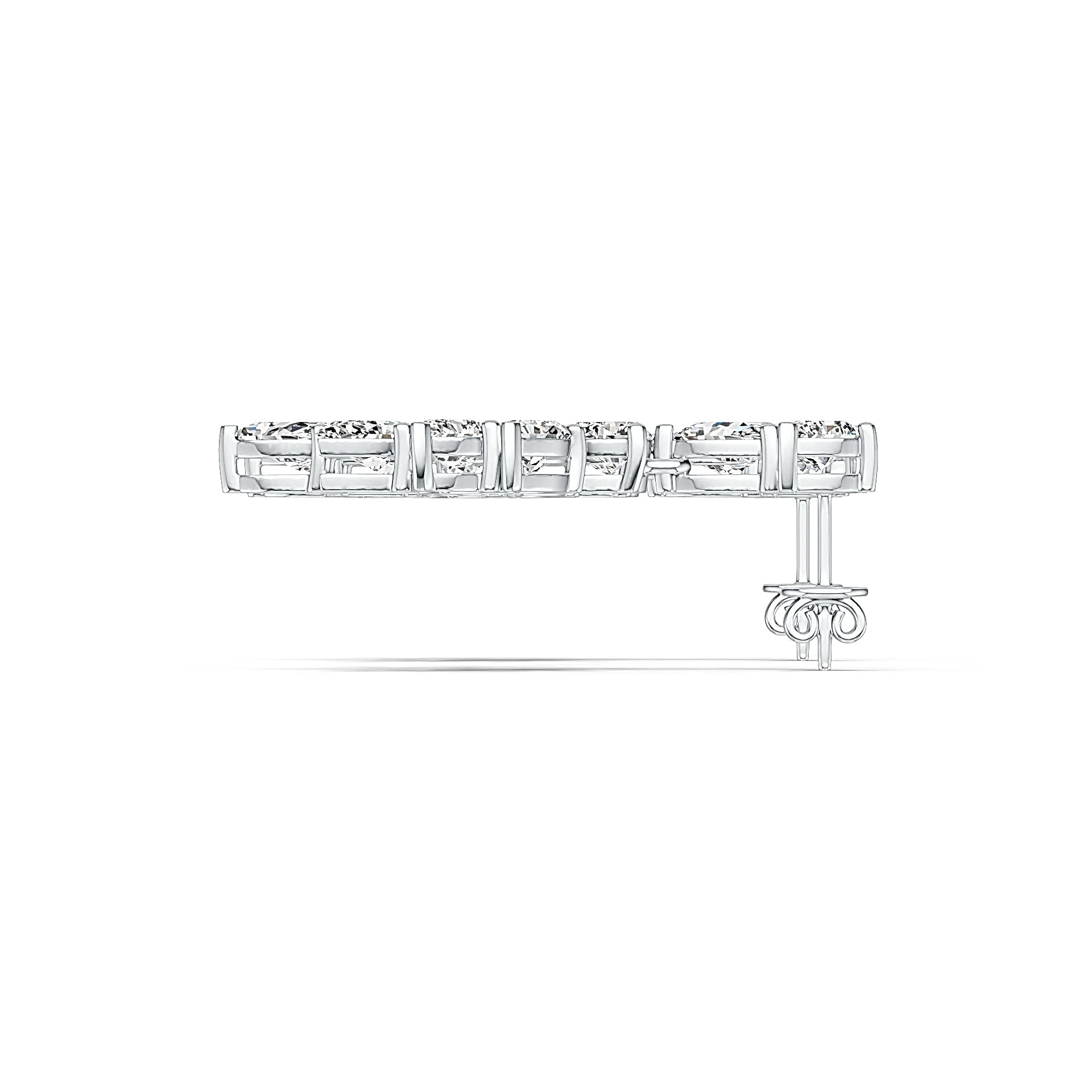 Platinum Semi Mount Earrings Setting Pear PE 6X4mm PE 5X4mm DHJ