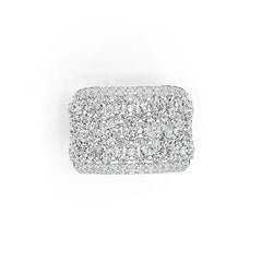 18K Gold Semi Mount Ring Setting Oval OV 4X3mm with White Topaz Diamond Accent DHJ