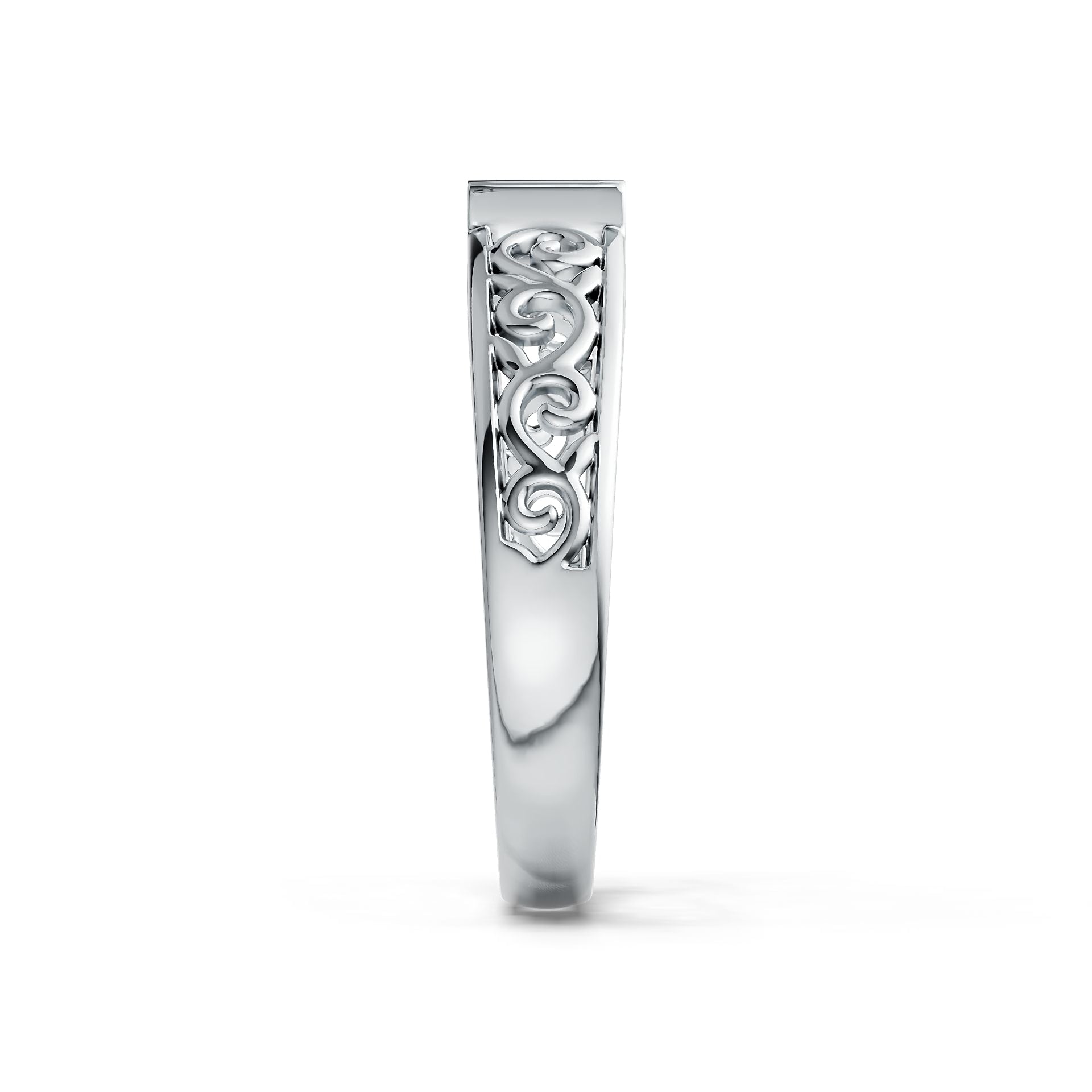 Sterling Silver Semi Mount Ring Setting Princess SQ 5.5X5.5mm DHJ