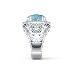 Platinum Semi Mount Ring Setting Round Ro 5x10mm Syz Jewelry