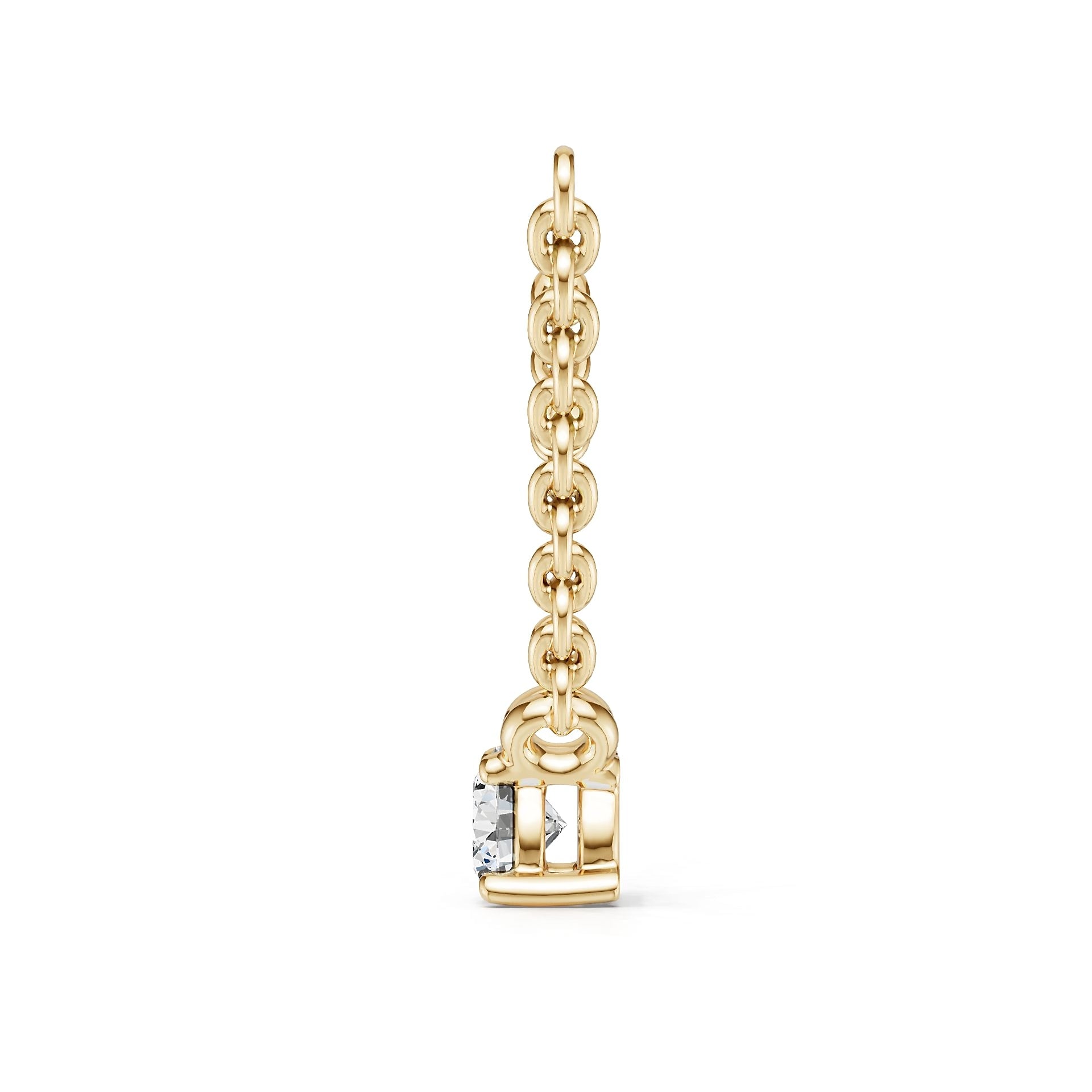 10K Gold Semi Mount Necklace Setting Round Ro 6x6mm Syz Jewelry