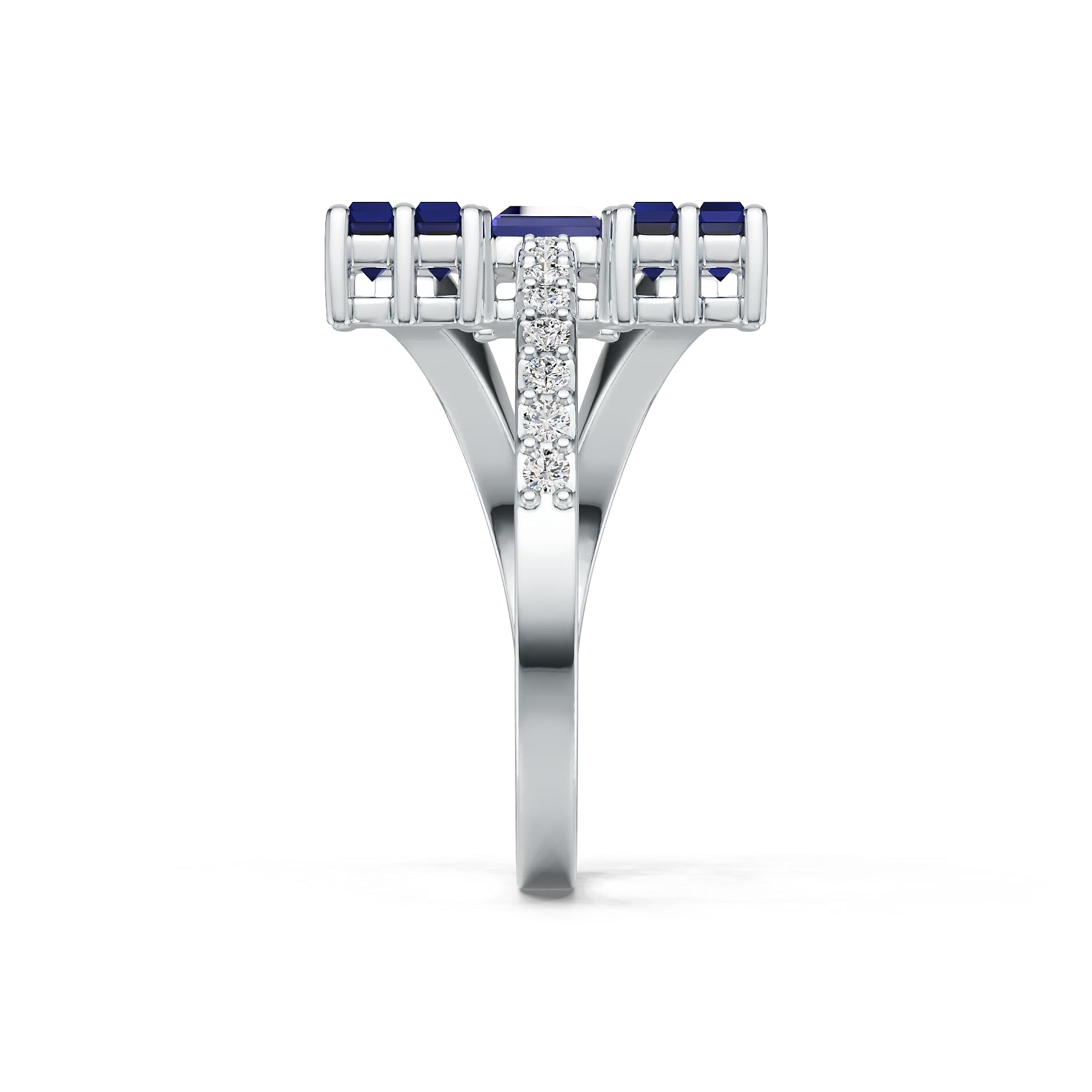 Platinum Semi Mount Ring Setting Round Ro 4x2mm Syz Jewelry