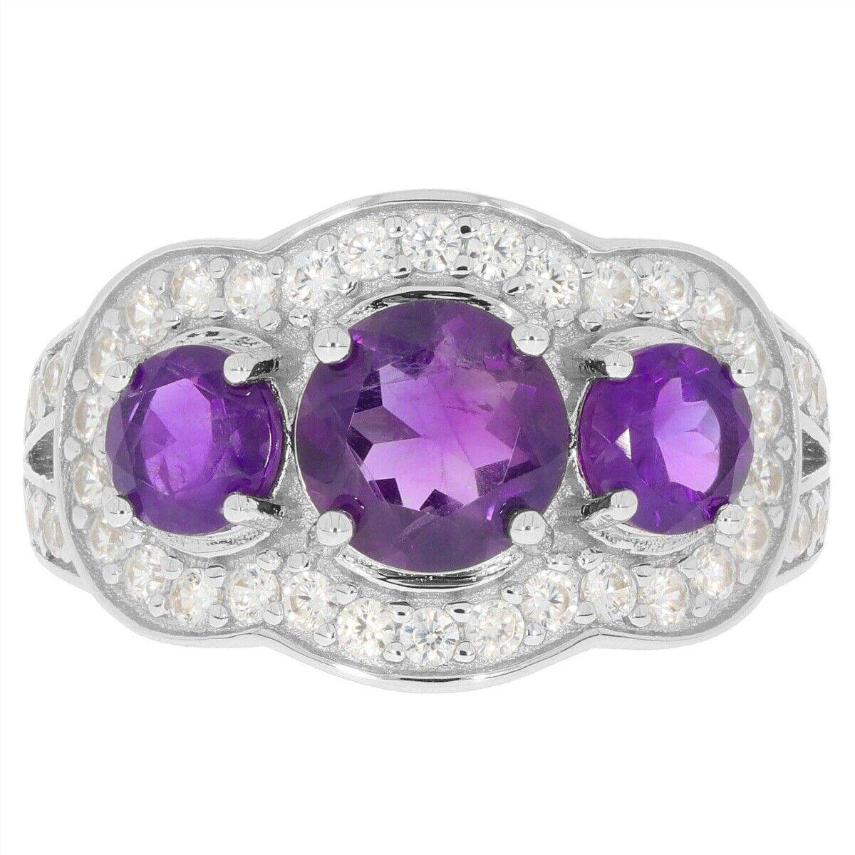 10K Gold Semi Mount Ring Setting Round RD 7x7 RD 5x5mm 3 Stones Halo Moissanite Accent Syzjewelry