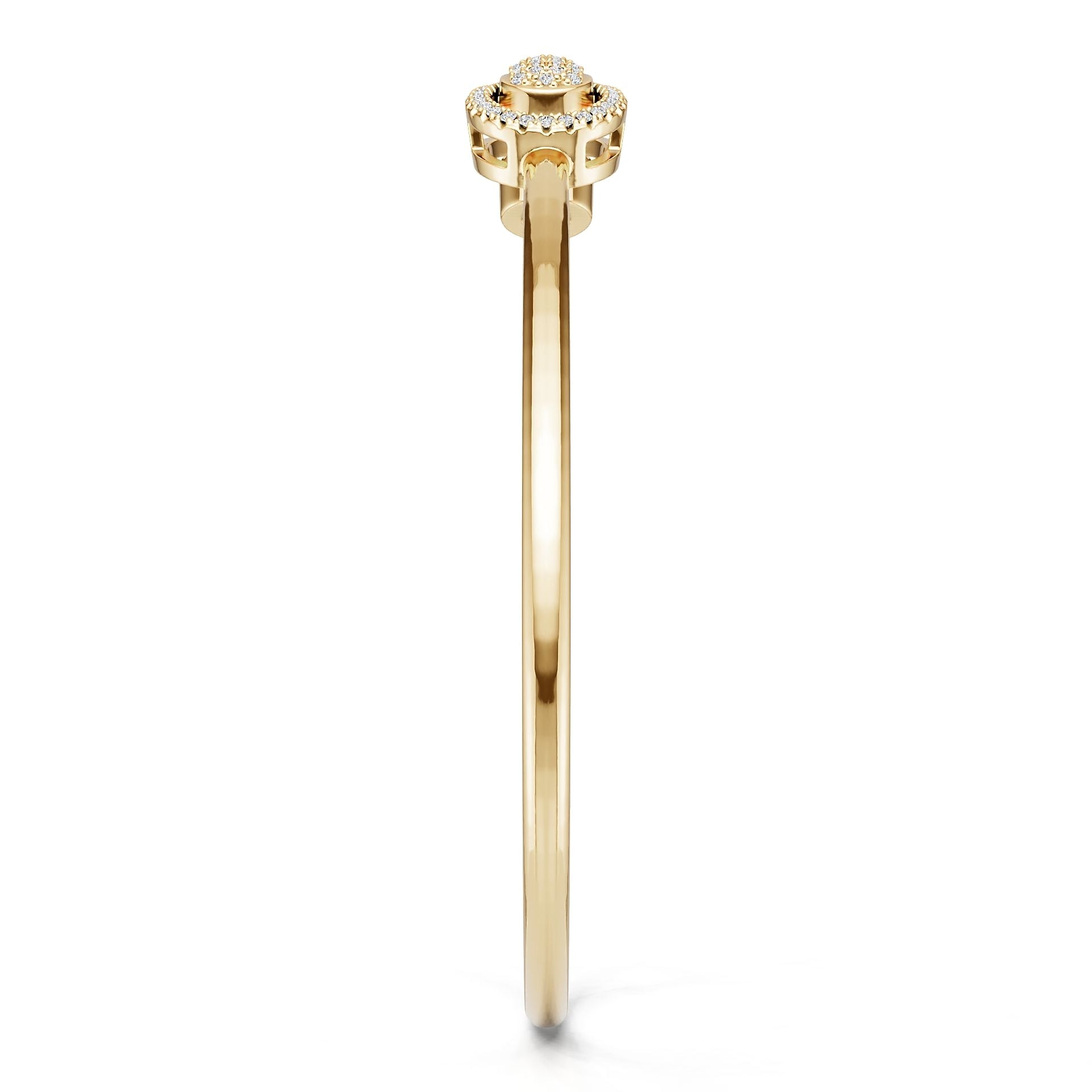 14K Gold Semi Mount Ring Setting Round Ro 1x1mm Syz Jewelry