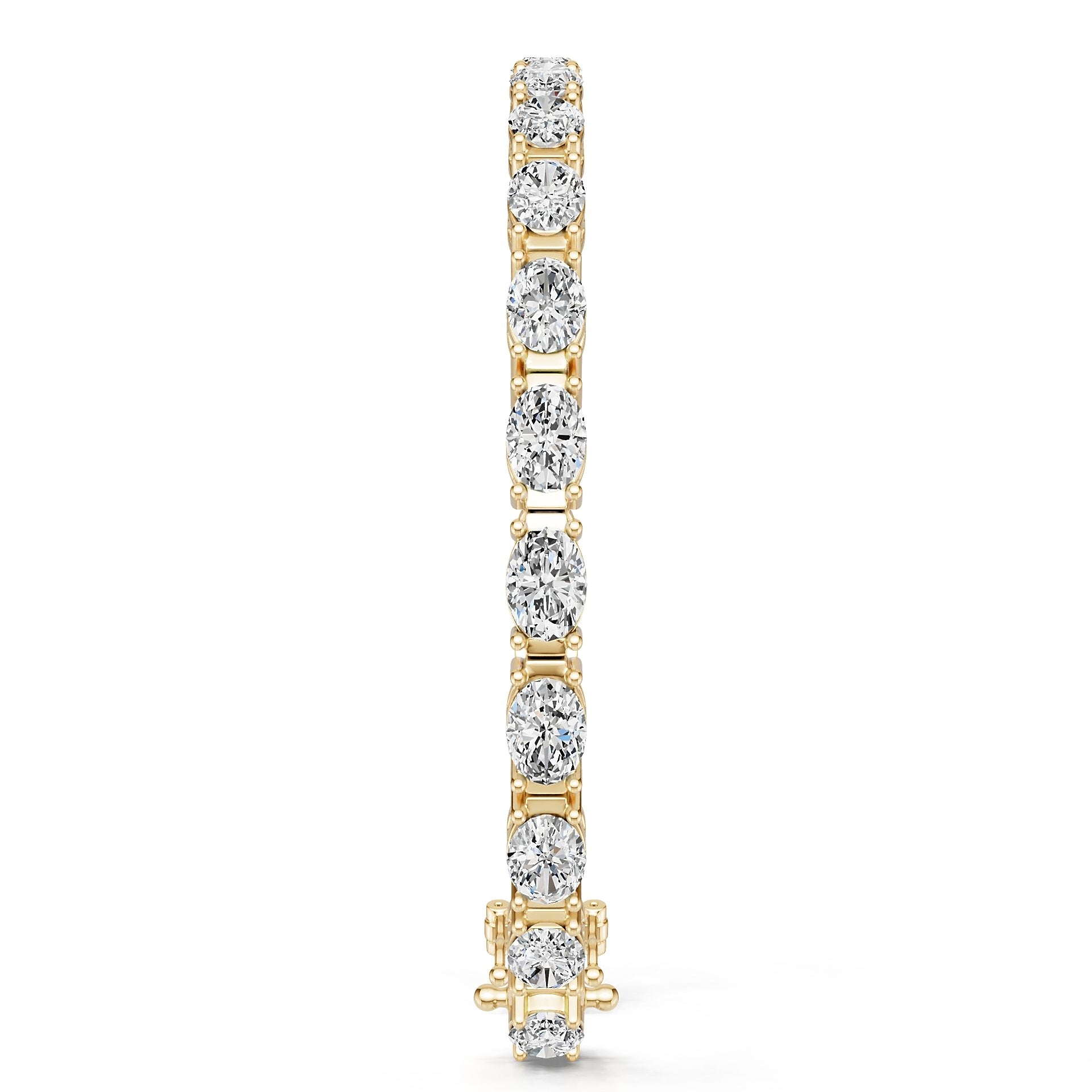 18K Gold Semi Mount Bracelet Setting Round Ro 5x5mm Syz Jewelry