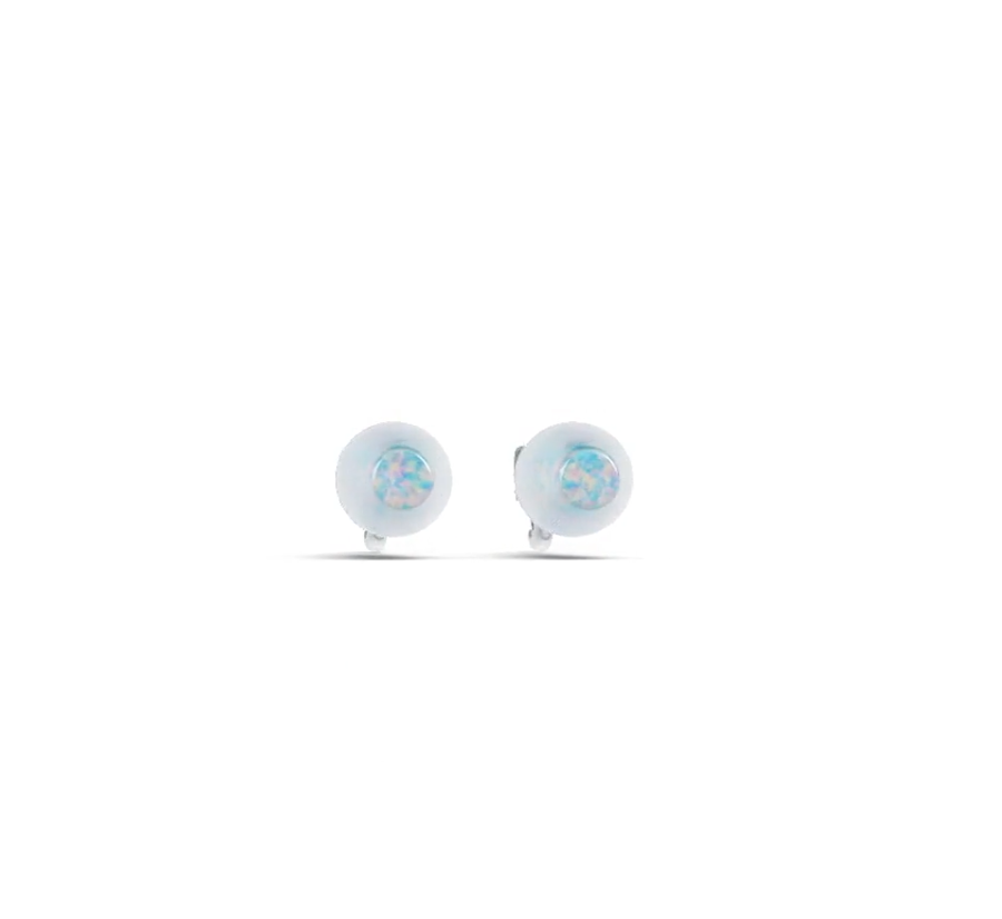 Sterling Silver Semi Mount Earrings Setting Round RD 5x5mm - Syzjewelry