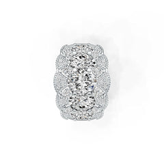 14K Gold Semi Mount Ring Setting Oval OV 8X6mm Diamond Accent DHJ