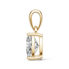 14K Gold Semi Mount Pendant Setting Cushion Cu 5x7mm Diamond Accent Syz Jewelry
