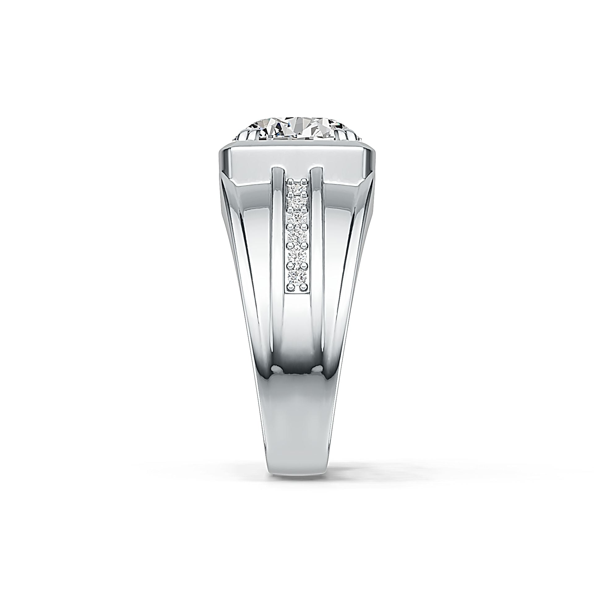 Sterling Silver Semi Mount Ring Setting RD 11x11mm Men's Ring Syzjewelry