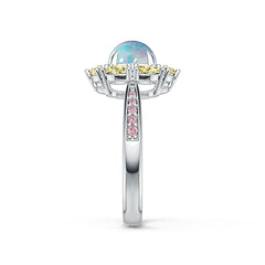 Sterling Silver Semi Mount Ring Setting Round RD 7X7mm MQ 4X2mm Syzjewelry