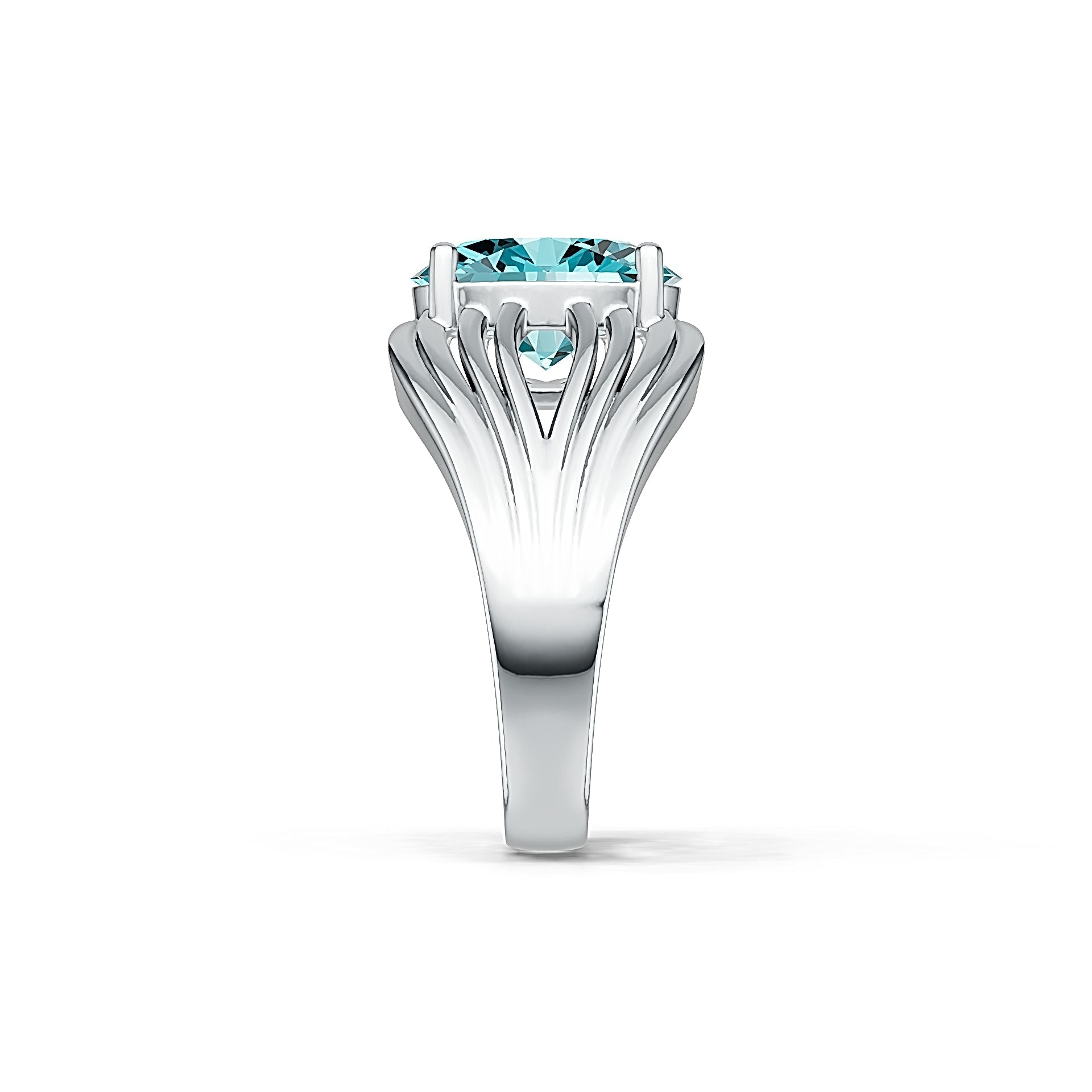 Sterling Silver Semi Mount Ring Setting Oval OV 11.6x9.5mm DHJ