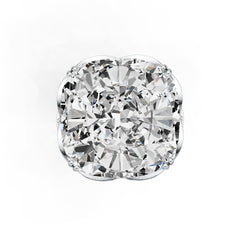 14K Gold Semi Mount Ring Setting Cushion CU 18X18mm Diamond Accent DHJ