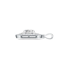 Sterling Silver Semi Mount Pendant Setting Round RD 9x9mm DHJ