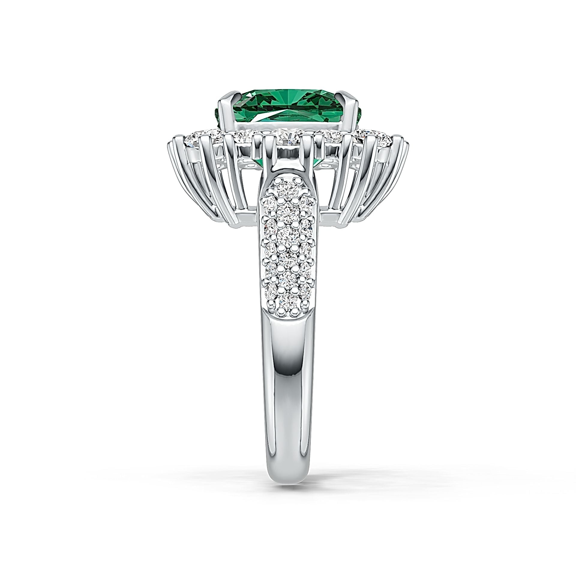 Sterling Silver Semi Mount Ring Setting Cushion CU 10x10mm Halo Syzjewelry