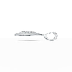 Sterling Silver Semi Mount Earrings Setting Pear PE 5X3mm with White Topaz DHJ