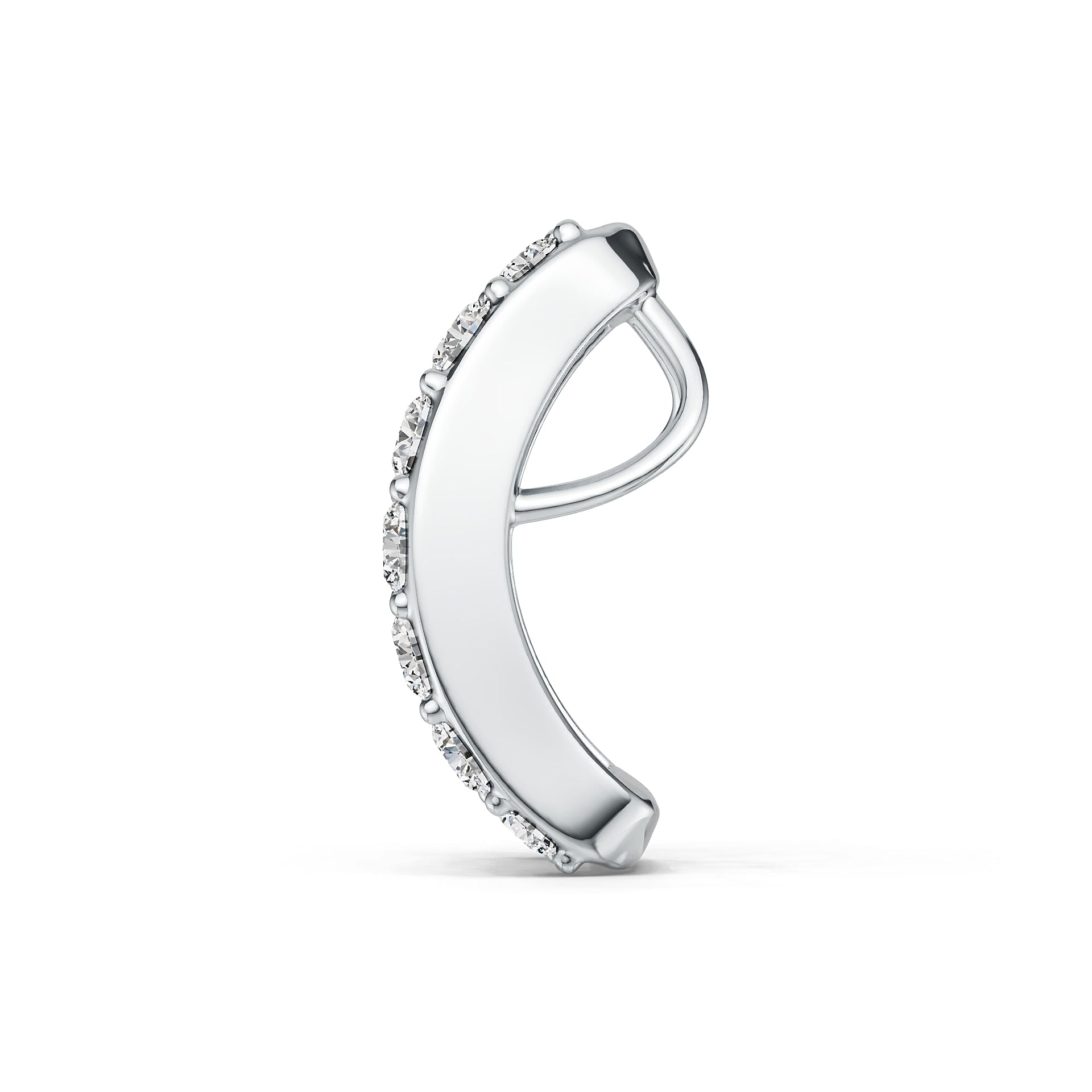 Platinum Semi Mount Pendant Setting Round Ro 5x3mm Syz Jewelry