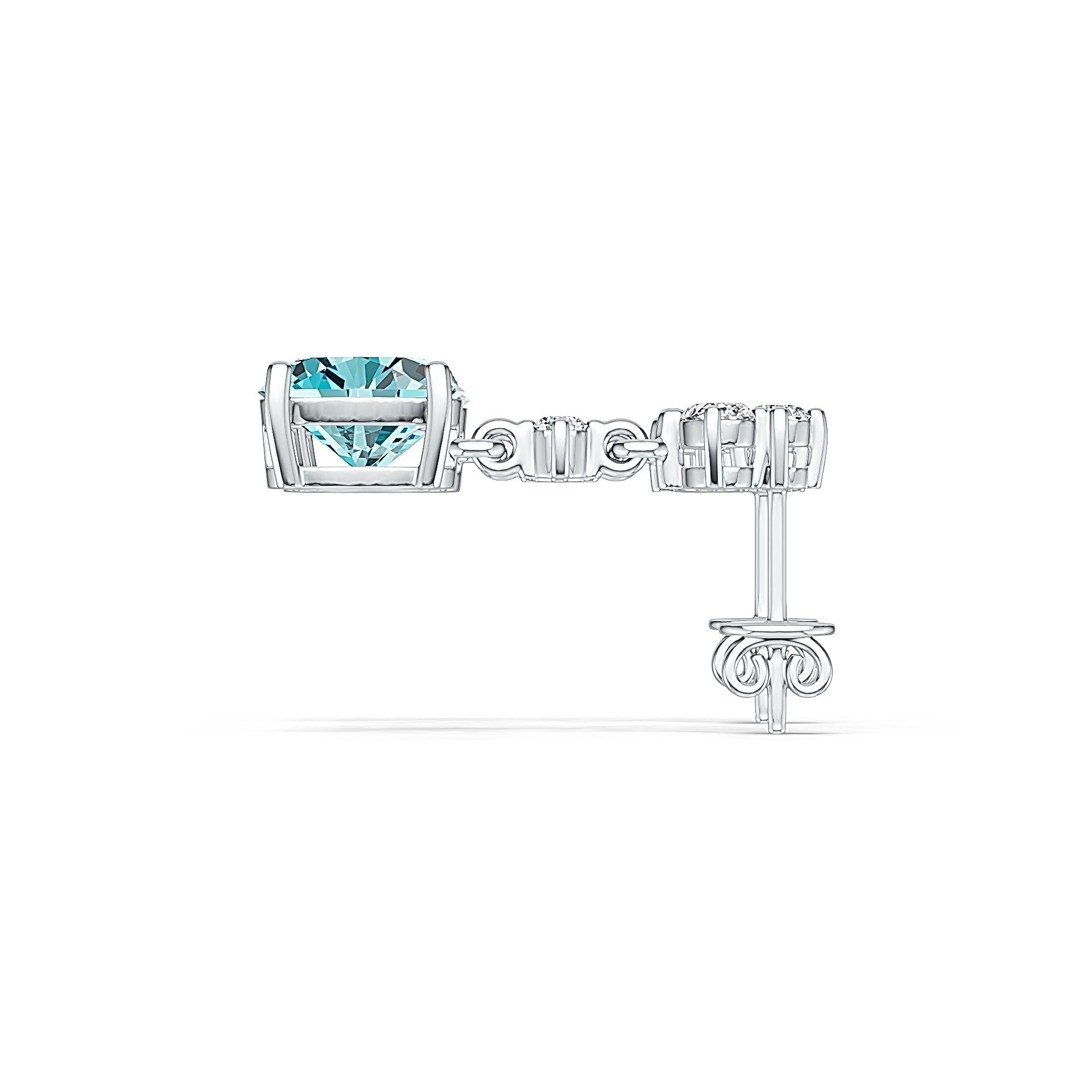 Sterling Silver Semi Mount Earrings Setting Oval OV 9X7mm DHJ