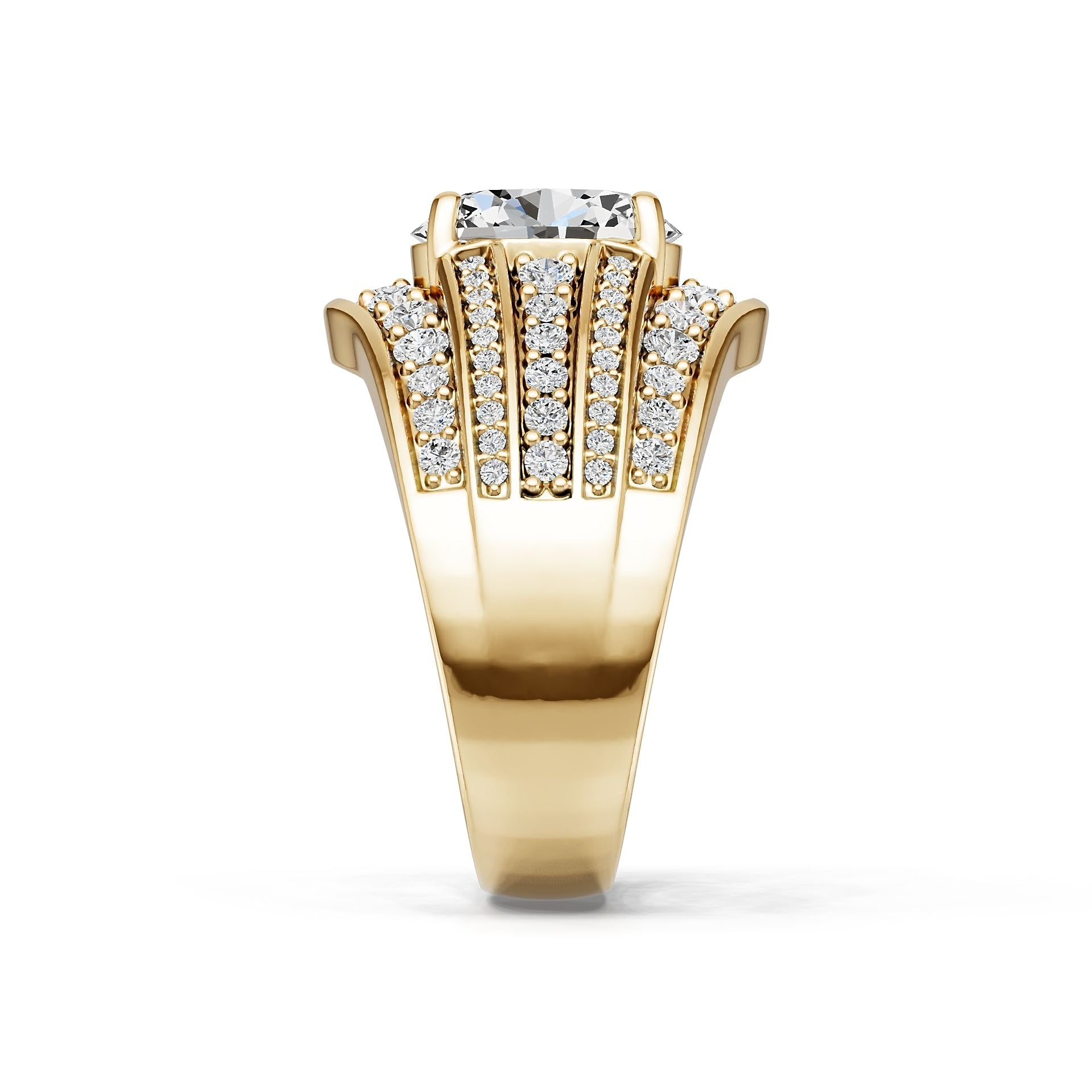 Platinum Semi Mount Ring Setting Round Ro 5x8mm Diamond Accent Syz Jewelry