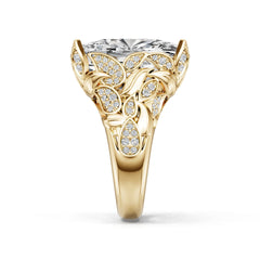 Platinum Semi Mount Ring Setting Cushion Cu 19x14mm Diamond Accent Syz Jewelry