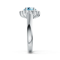 Sterling Silver Semi Mount Ring Setting Round RD 7X7mm Halo Syzjewelry