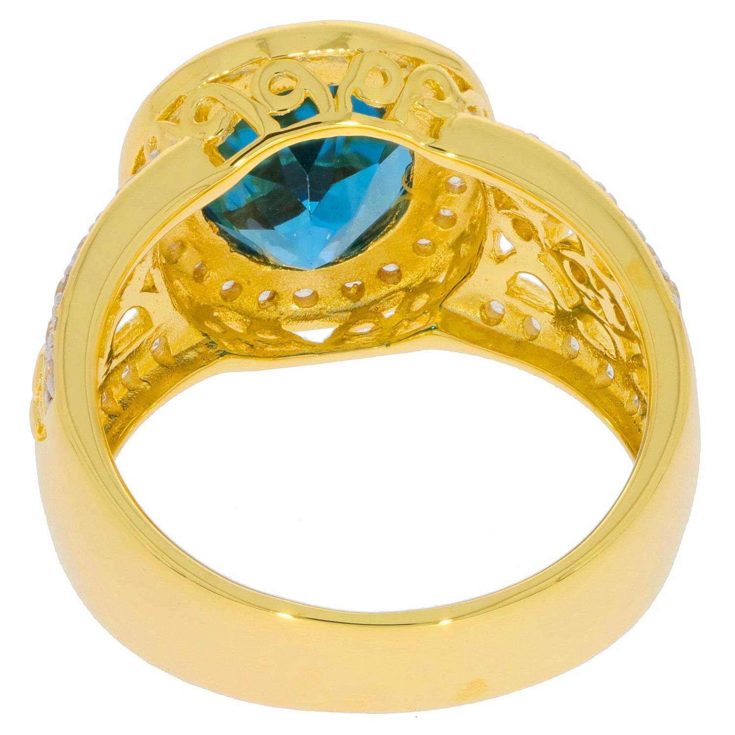 18K Gold Semi Mount Ring Setting Oval OV 10X8mm Halo Full Bezel Set Diamond Accent Syzjewelry
