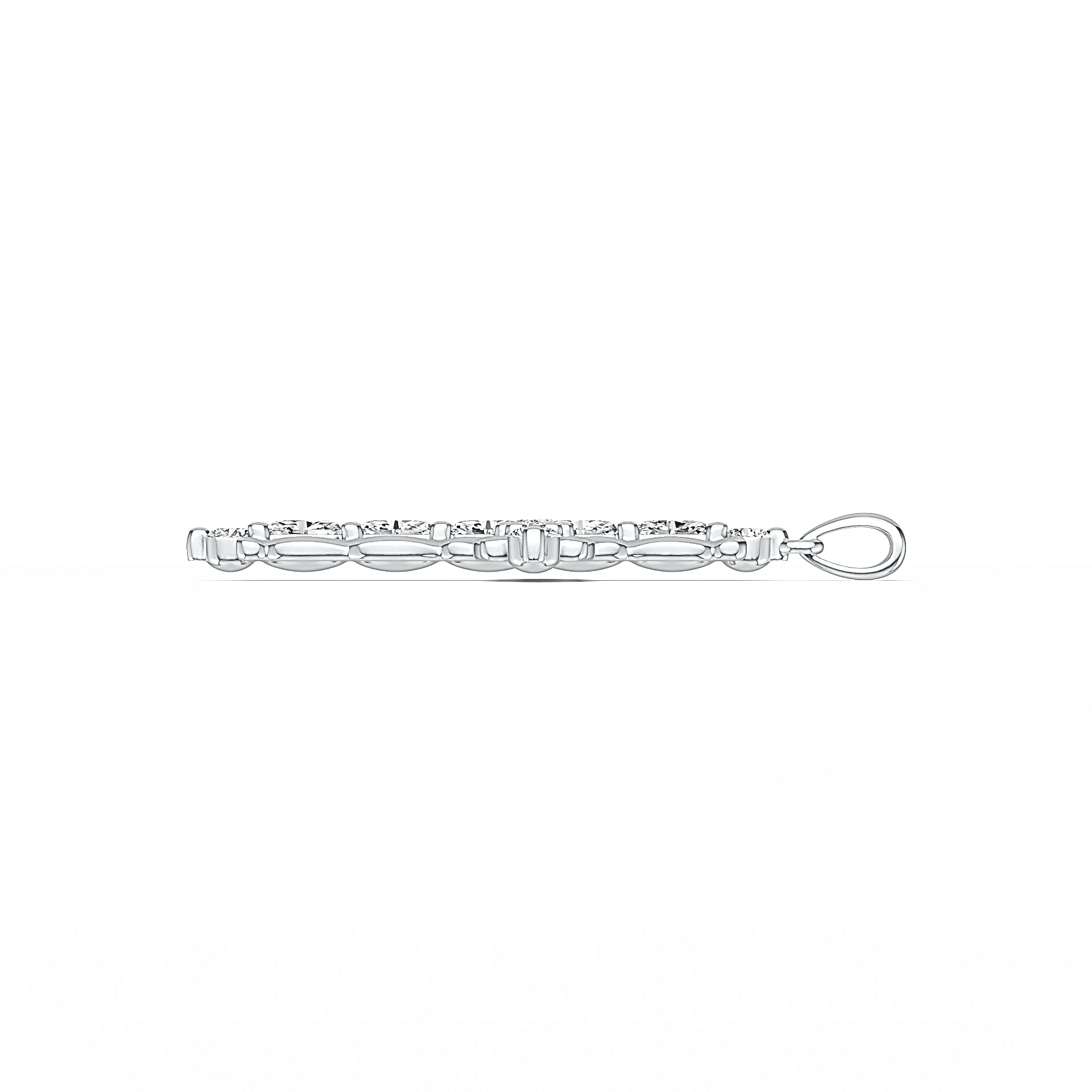 Sterling Silver Semi Mount Pendant Setting Oval OV 5x3mm DHJ