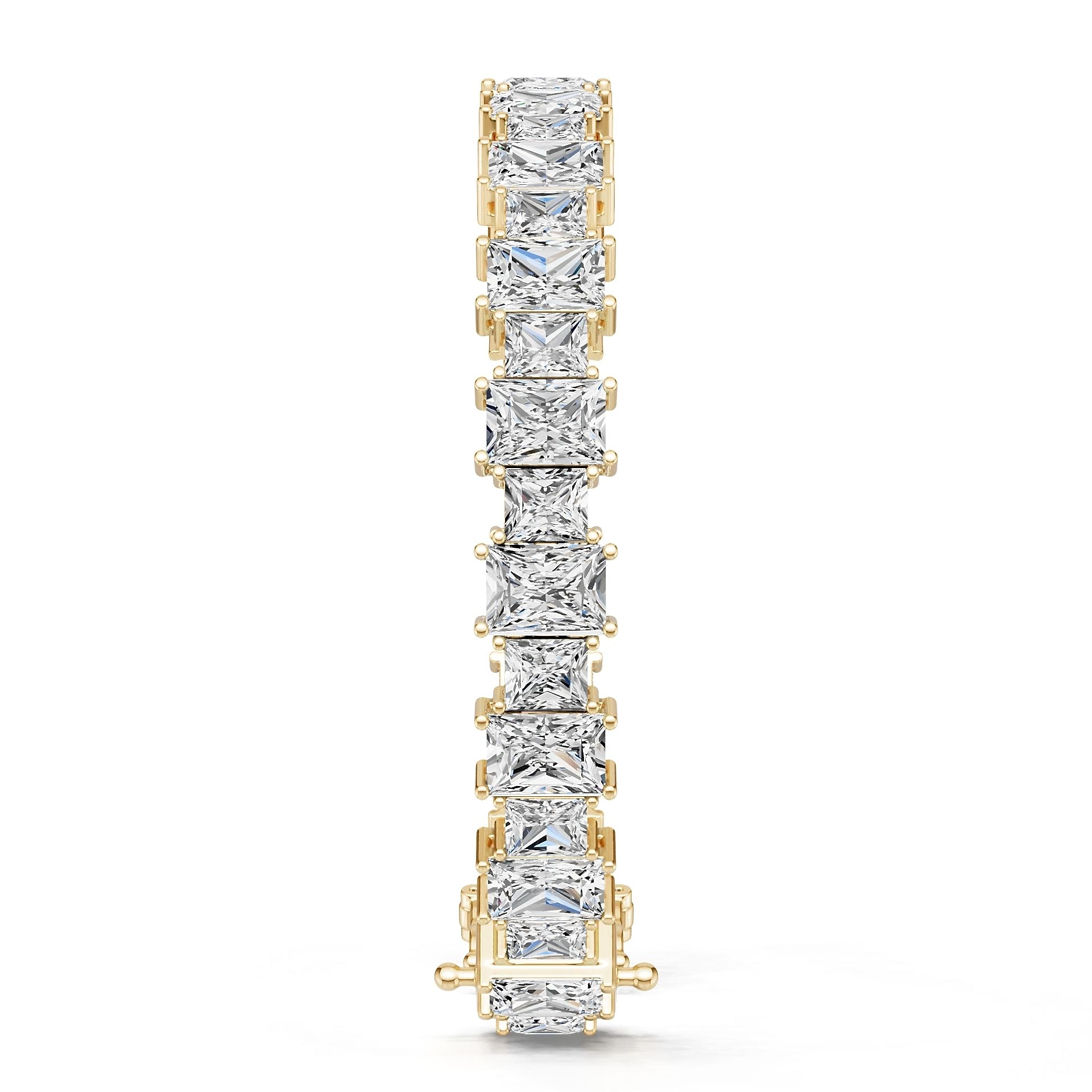 14K Gold Semi Mount Bracelet Setting Princess Pr 7x5mm Diamond Accent Syz Jewelry