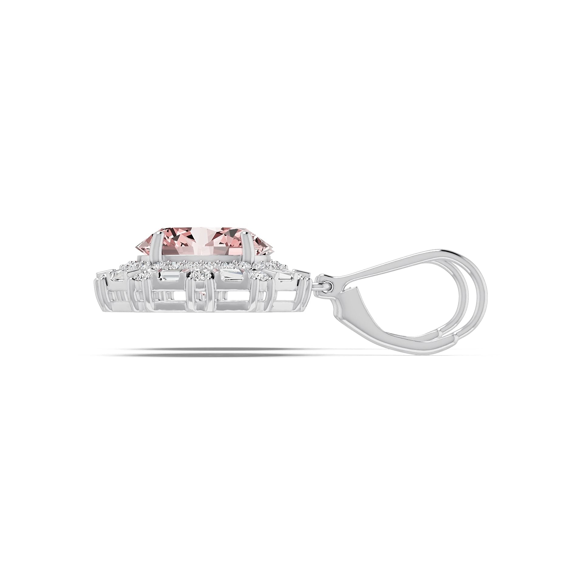 Sterling Silver Semi Mount Earrings Setting Oval OV 11x9mm with White Topaz Syzjewelry