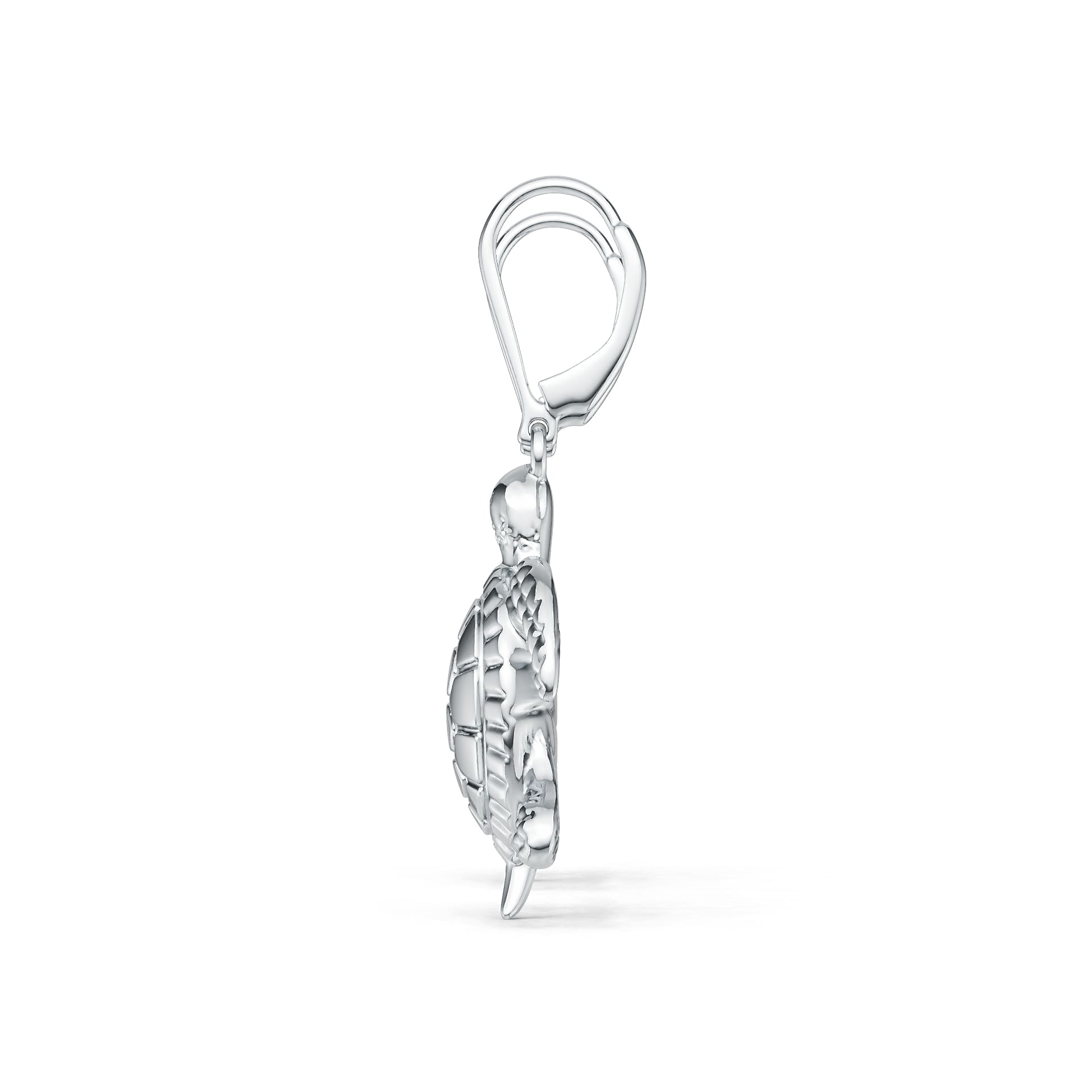 Platinum Semi Mount Earrings Setting Round Ro 6x6mm Syz Jewelry