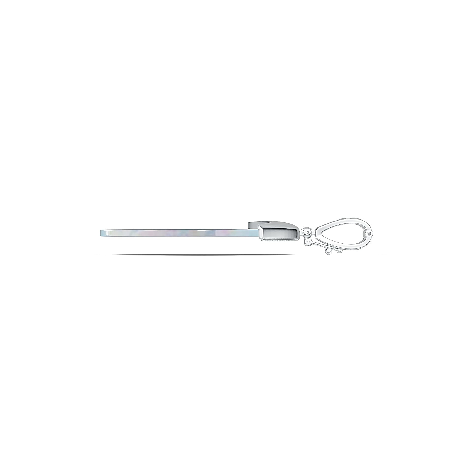 Sterling Silver Semi Mount Pendant Setting Round RD 52x52mm DHJ