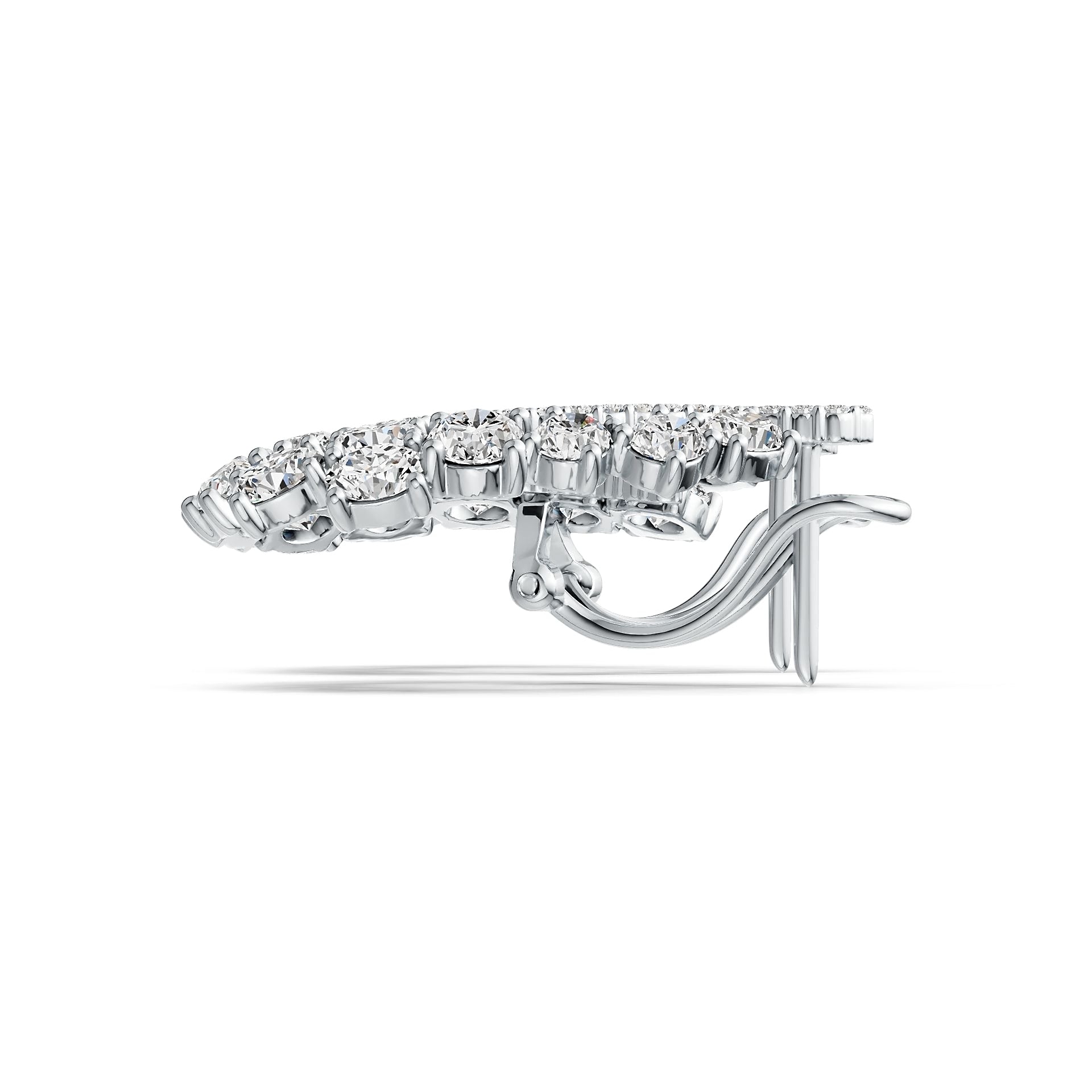 18K Gold Semi Mount Earrings Setting Oval OV 5X4mm OV 5X3mm OV 4X3mm Diamond Accent DHJ