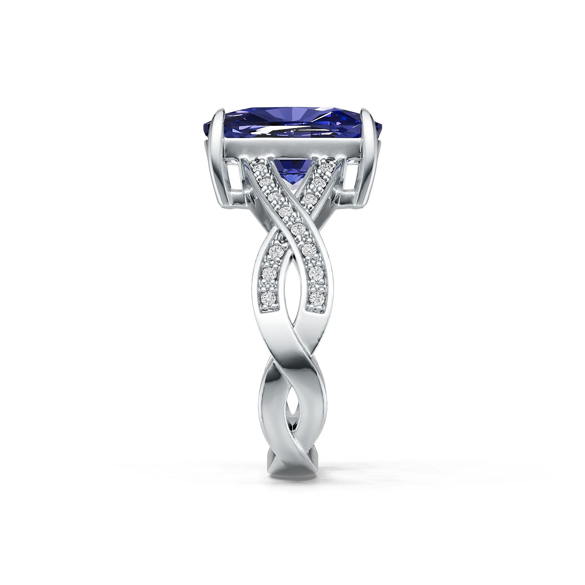 Sterling Silver Semi Mount Ring Setting Round Rd DHJ