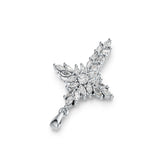 Platinum Semi Mount Pendant Setting Marquise MQ 4X2mm RD 3.5mm DHJ