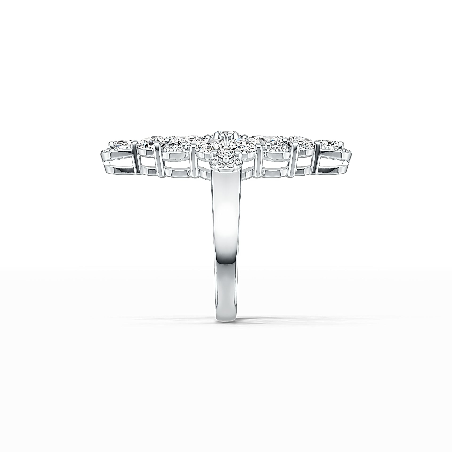 Sterling Silver Semi Mount Ring Setting Pear PE 6X4mm RD 4.5x4.5mm DHJ