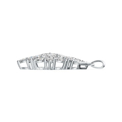 Sterling Silver Semi Mount Pendant Setting Trillion TR 6X6mm MQ 6X3mm DHJ