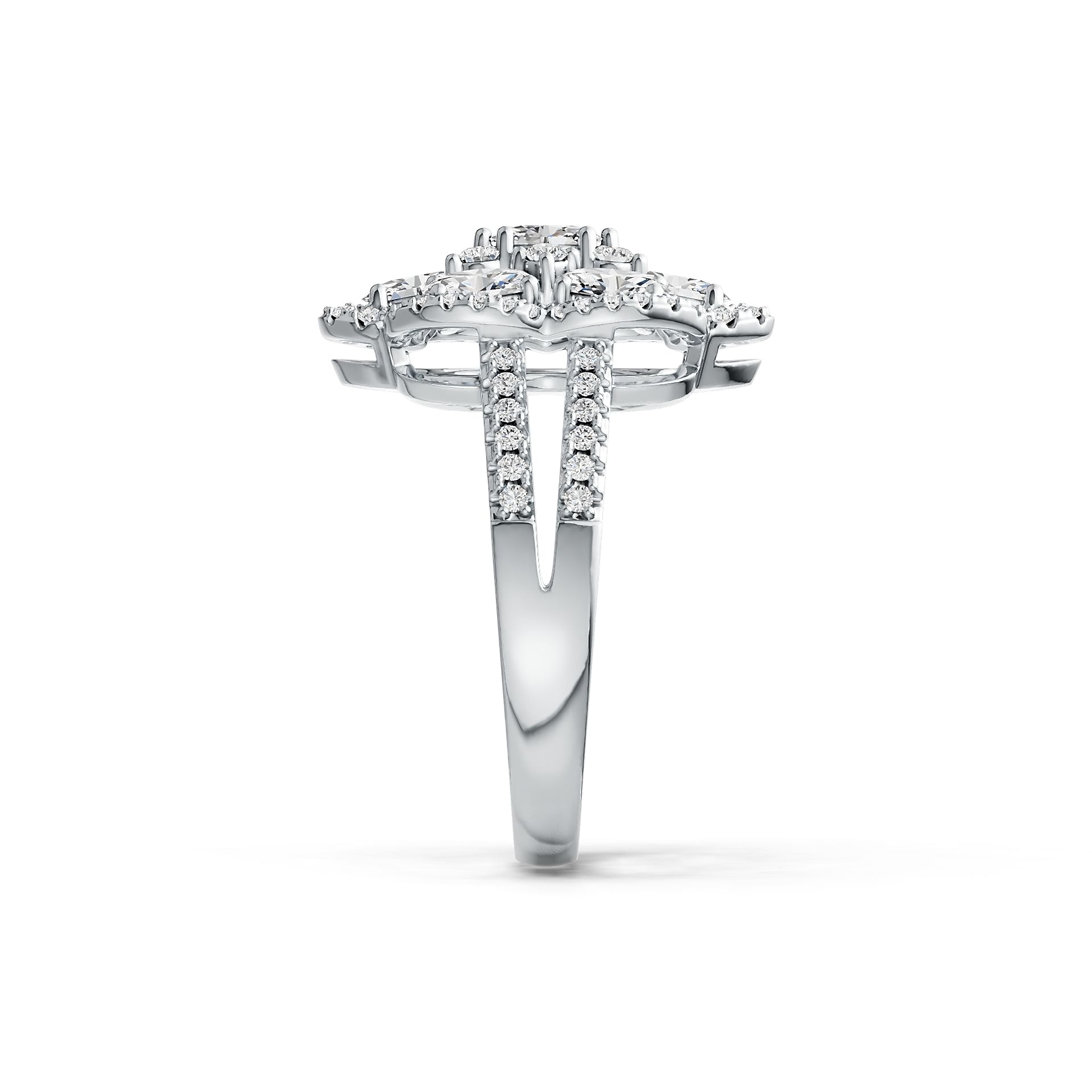 Sterling Silver Semi Mount Ring Setting Oval OV 5X3mm Split Shank DHJ