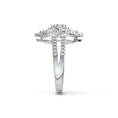 Sterling Silver Semi Mount Ring Setting Oval OV 5X3mm Split Shank DHJ