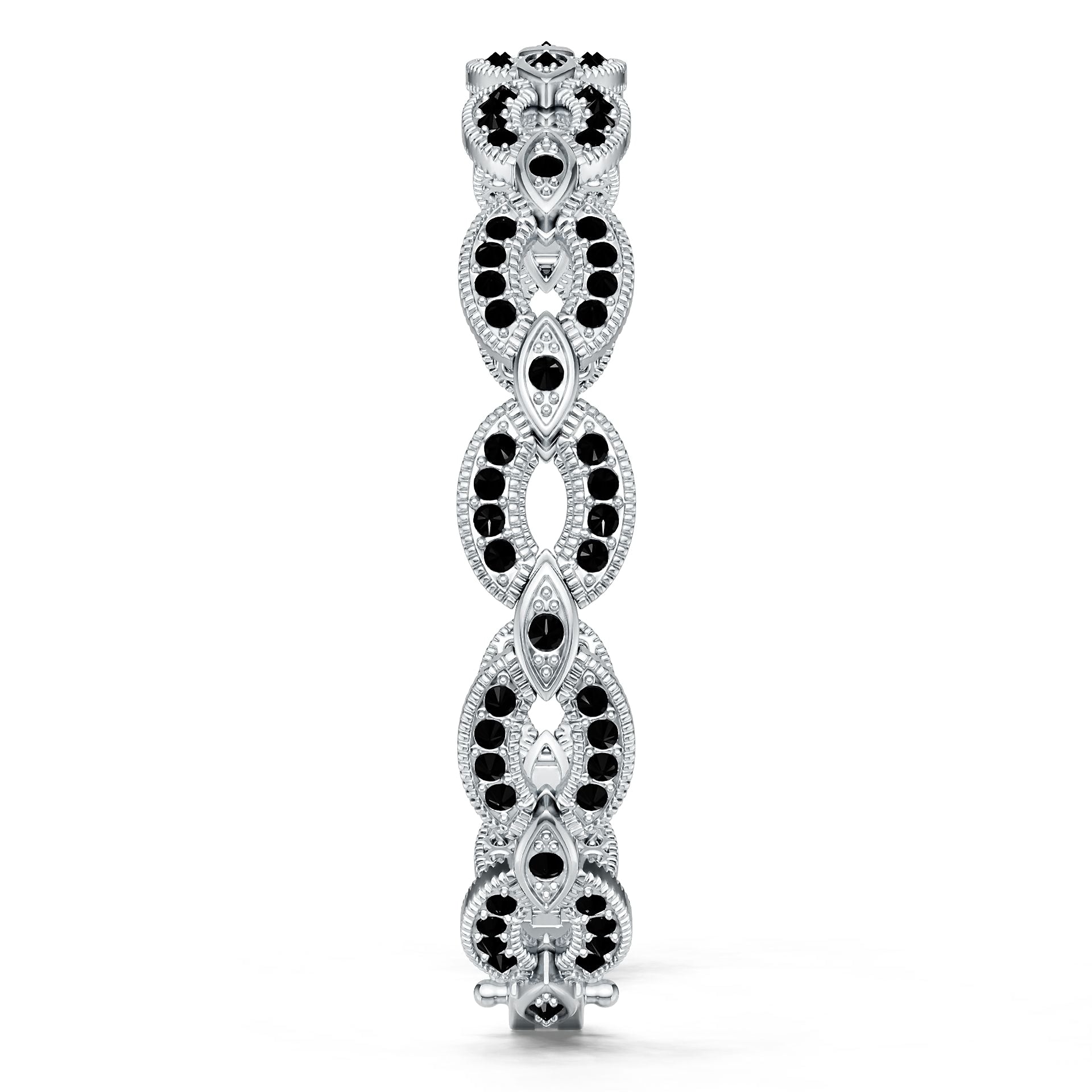 14K Gold Semi Mount Bracelet Setting Round Ro 2x2mm Diamond Accent Syz Jewelry