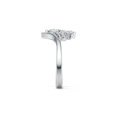 Platinum Semi Mount Ring Setting PE 6X4mm Diamond Accent DHJ