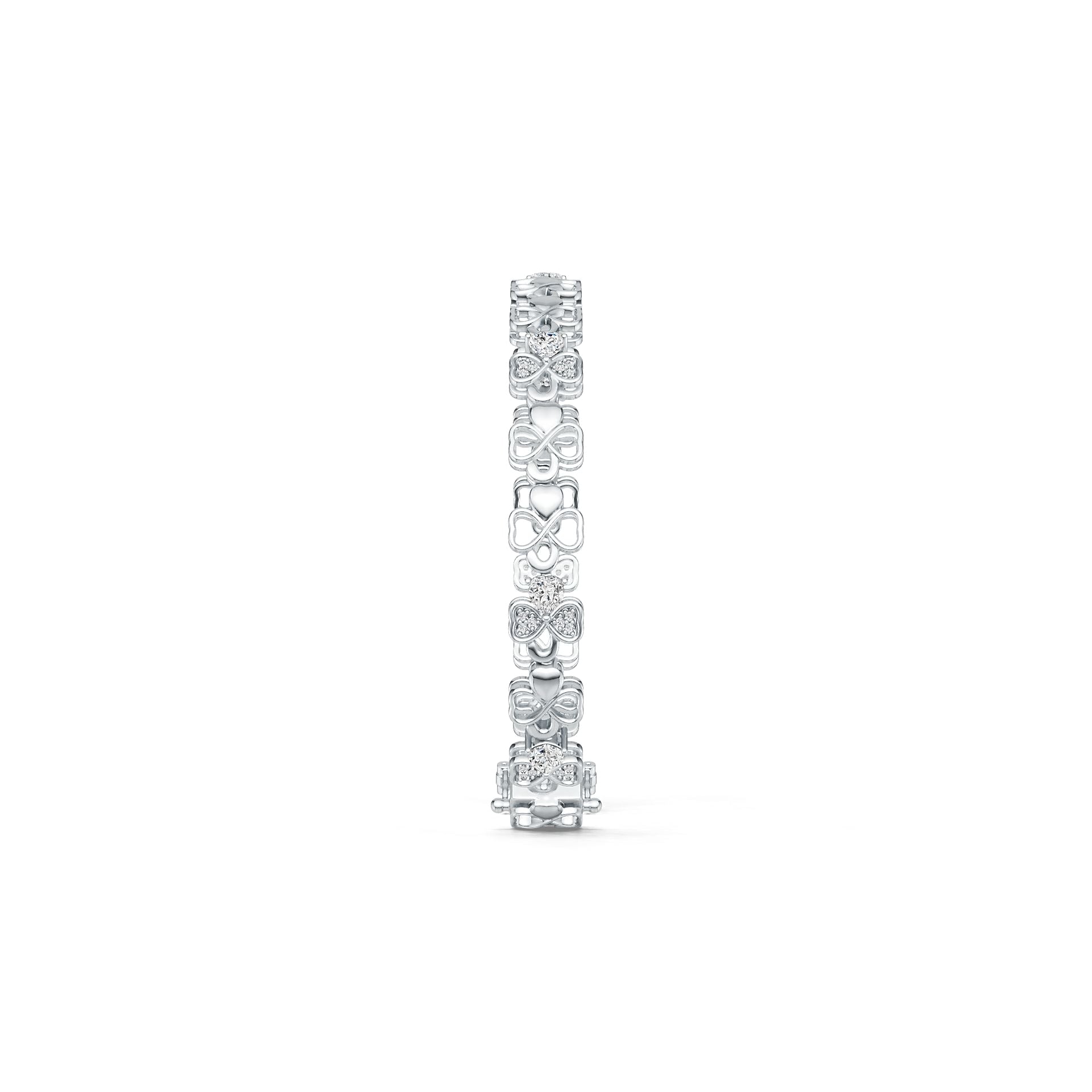 Sterling Silver Semi Mount Bracelet Setting Heart HT 4X4mm DHJ