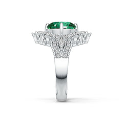 Sterling Silver Semi Mount Ring Setting Oval OV 10X8mm Halo DHJ