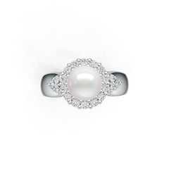 18K Gold Semi Mount Ring Setting Round RD 8.5mm Diamond Accent DHJ